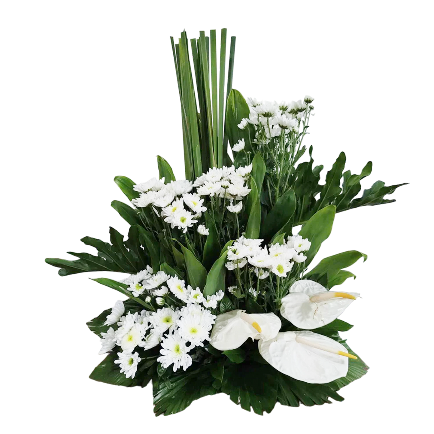 Mum and Anthuriums Altar Basket