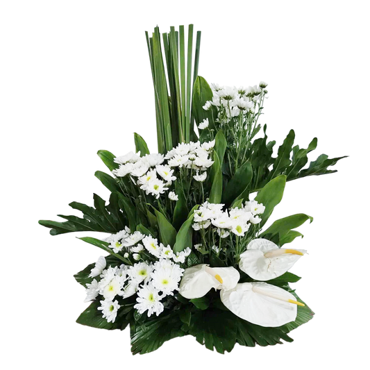 Mum and Anthuriums Altar Basket