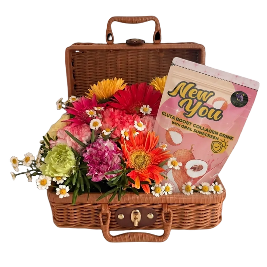 Picnic Basket: Gerbera Carnation + New You