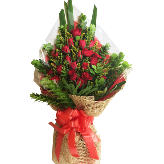 2 Dozen Red Rose Bouquet