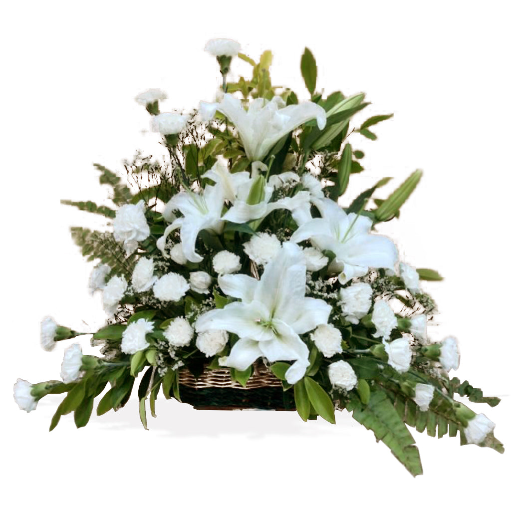 All White Premium Altar Basket